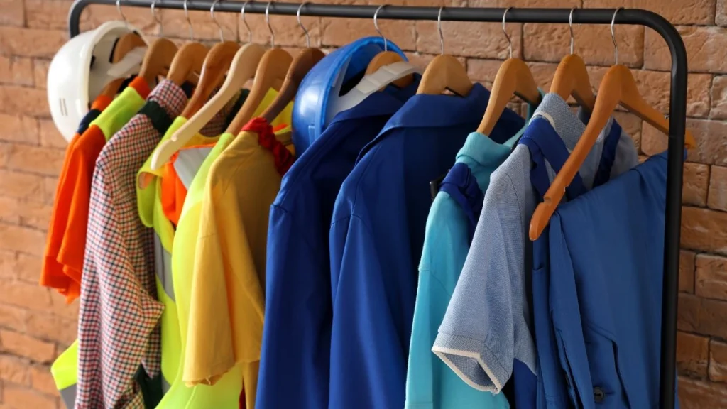 Tienda de descuentos con botas y uniformes de trabajo resistentes